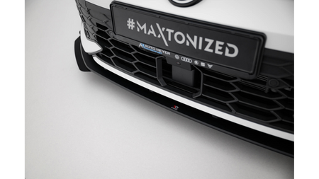 Splitter Volkswagen Golf GTI GTE R-Line Mk8 Facelift Front Street Pro Black + Gloss Flaps
