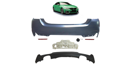 Bumper BMW 4 F32 F33 F36 Rear with Diffuser