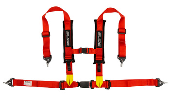 Racing seat belts Slide V2 RED 4P 2" E4