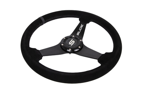 Kierownica SLIDE 350mm offset:20mm Zamsz Black