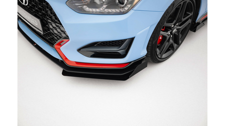 Splitter Hyundai Veloster N Mk2 Front Street Pro Black + Gloss Flaps