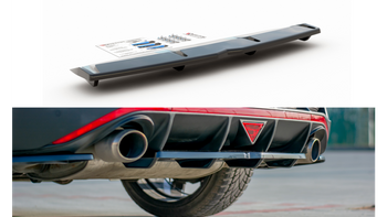 Splitter Hyundai I30 III N Fastback Rear Central with Diffuser Gloss Black