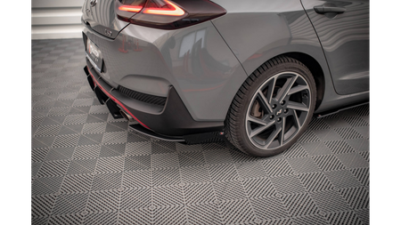 Splitter Hyundai I30 Fastback N-Line III Facelift Tył Boczne Street Pro Black + Gloss Flaps