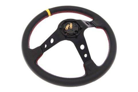 Steering wheel Pro 350mm offset:80mm Leather Black