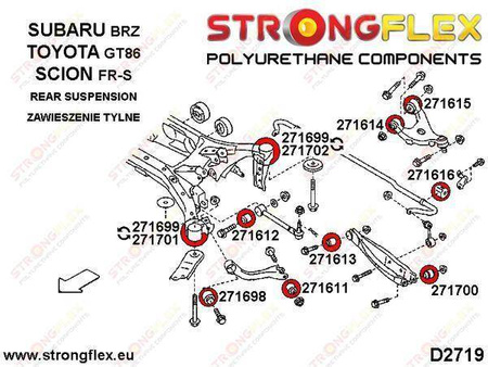 Rear upper arm front bush