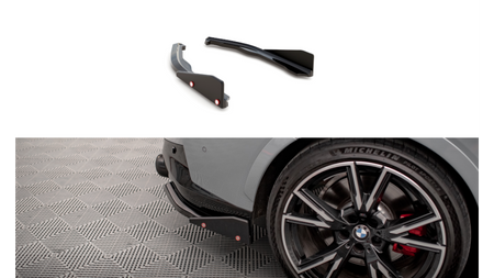 Splitter BMW 2 G42 M-Pack Rear Side v.2 + Flaps Gloss Black