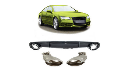 Diffuser Audi A7 C7 Rear Carbon Look