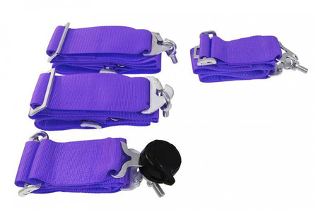 Racing seat belts 4p 3" Purple - Quick