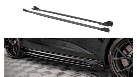 Diffuser Audi RS3 8Y Side Skirts Street Pro Black + Gloss Flaps