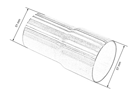 Exhaust Tip / Stainless Reducer  2-2,25"