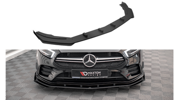 Splitter Mercedes-Benz A35 AMG Aero Pack W177 Przód Pro + flaps Black