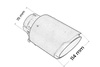 Exhaust Tip 114mm enter 70mm Carbon Gloss