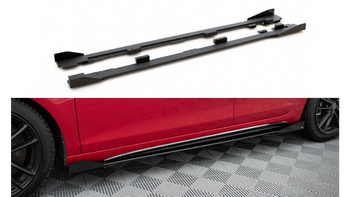 Dokładka Volkswagen Golf VI GTI Progi Racing Black + Gloss Flaps