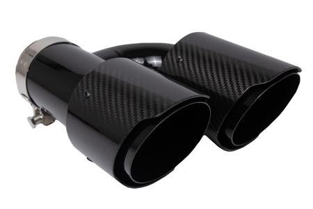 Exhaust Tip 101mmx2 enter 67mm Carbon Gloss Set