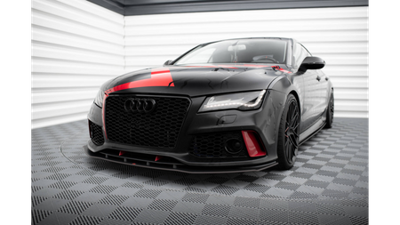 Splitter Audi A7 C7 Front Pro RS7 Look Black-Red