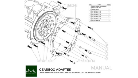 Gearbox Adapter Plate Nissan RB - BMW DCT DKG GS7D36SG / N54 GS6-53BZ