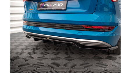 Splitter Audi e-tron Rear Central with Diffuser Gloss Black