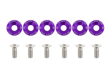 Decorative screws washers M8x1.25 15mm D1 Purple