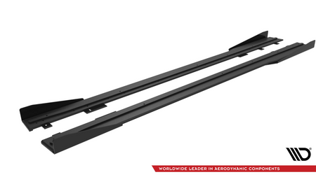 Dokładka Ford Mustang GT Mk7 Progi Street Pro Black + Gloss Flaps