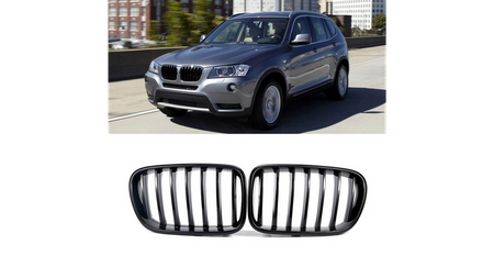 Grill BMW X3 F25 pojedyncze żeberka Gloss Black