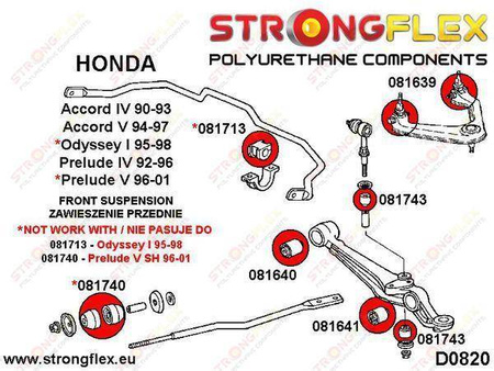 Front suspension bush kit