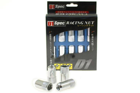 Wheel lug nuts D1Spec Replica HEX M12x1,5 Silver