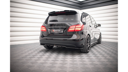 Splitter Mercedes-Benz B W246 Facelift Tył Środkowy z Dyfuzorem Gloss Black