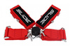 Racing seat belts Slide Quick 4p 3" Red