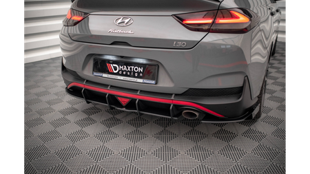 Splitter Hyundai I30 Fastback N-Line III Facelift Tył Boczne Street Pro Black + Gloss Flaps