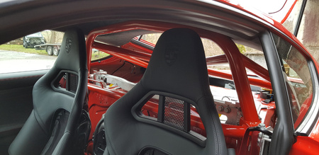 Bolt-in Half Roll Cage Porsche Cayman 718 Red