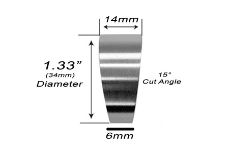 Kolanko Pie Cut 34mm gr.1,5mm 