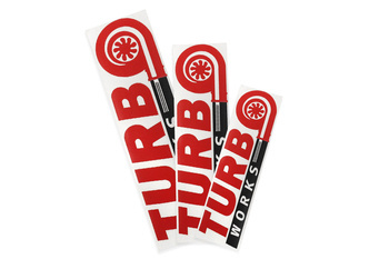 Sticker TurboWorks Red-Black 30cm