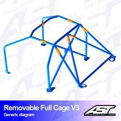 Roll Cage AUDI A3 / S3 (8V) 4-doors Sedan Quattro REMOVABLE FULL CAGE V3