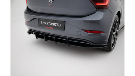 Diffuser Volkswagen Polo GTI Mk6 Facelift Rear Street Pro Black-Red