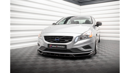 Splitter Volvo S60 II R-Design Front v.1 Gloss Black