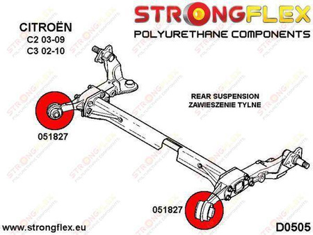 Rear beam bush