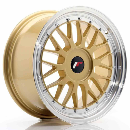 JR Wheels JR23 17x8 ET20-45 BLANK Gold w/Machined Lip