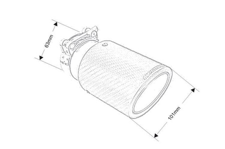 Exhaust Tip RM MOTORS 63-101mm