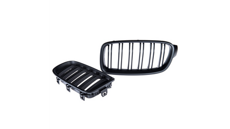 Grill BMW 3 F30 F31 podwójne żeberka Matt Black