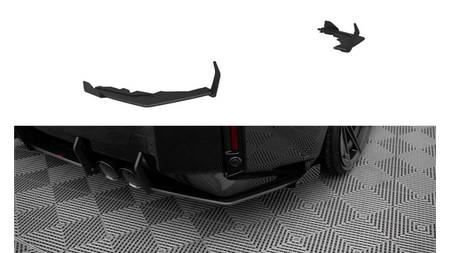 Splitter BMW 2 G87 M-Pack Tył Boczne Street Pro v.1 Black + Gloss Flaps