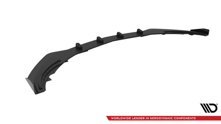 Street Pro Front Splitter + Flaps Mercedes-Benz A AMG-Line W176 Facelift Black + Gloss Flaps