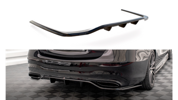 Splitter Mercedes-Benz S W223 Rear Central with Diffuser Gloss Black