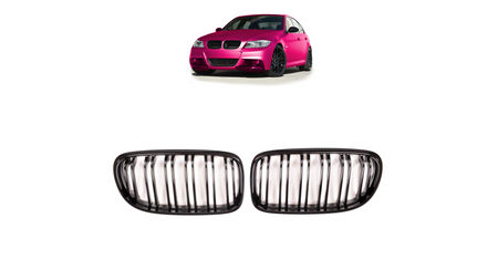 Grill BMW 3 E90 E91 Facelift Dual Line Matt Black