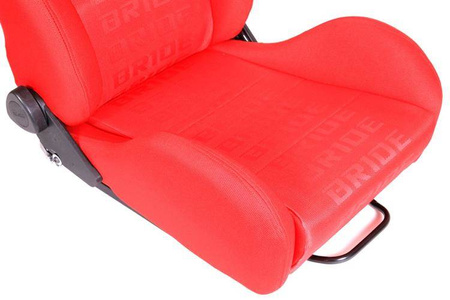 Fotel sportowy K700 Welur Bride Czerwony