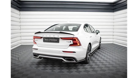 Splitter Volvo S60 III R-Design Tył Boczne Gloss Black