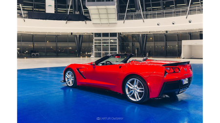 Splitter Chevrolet Corvette C7 Tył Boczne Gloss Black