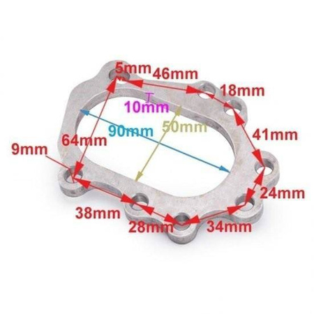 Turbo flange GT25 GT28R T25 T28