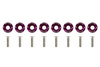 Decorative screws washers M6x1.0 15mm SLIDE Purple