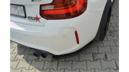 Splitter BMW 2 F87 M-Pack Tył Boczne Gloss Black