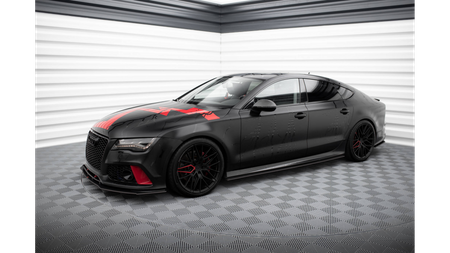 Splitter Audi A7 C7 Front Pro RS7 Look Black-Red